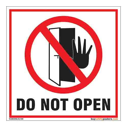〇Nc左1066 doa LIVE2005 open-d ポスター サイン入 buysafetyposters.com - Do Not Open Sign in English - PVC Sticker
